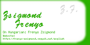 zsigmond frenyo business card